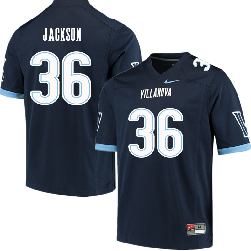 Men #36 Jalen Jackson Villanova Wildcats College Football Jerseys Sale-Navy